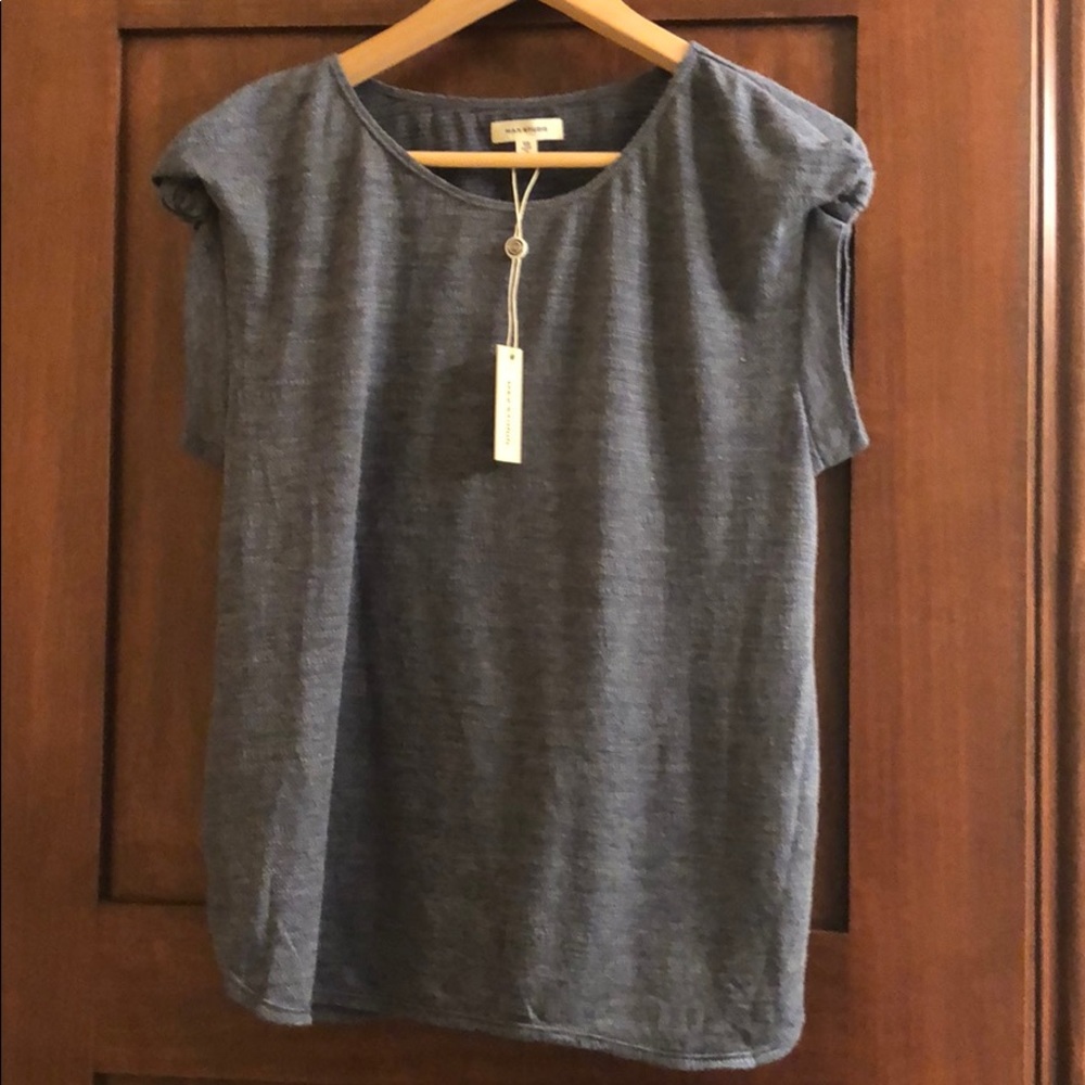 NWT Max Studio cap sleeve shirt